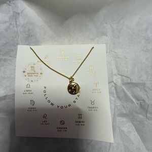 Fossil Gold Scorpio Pendant Necklace